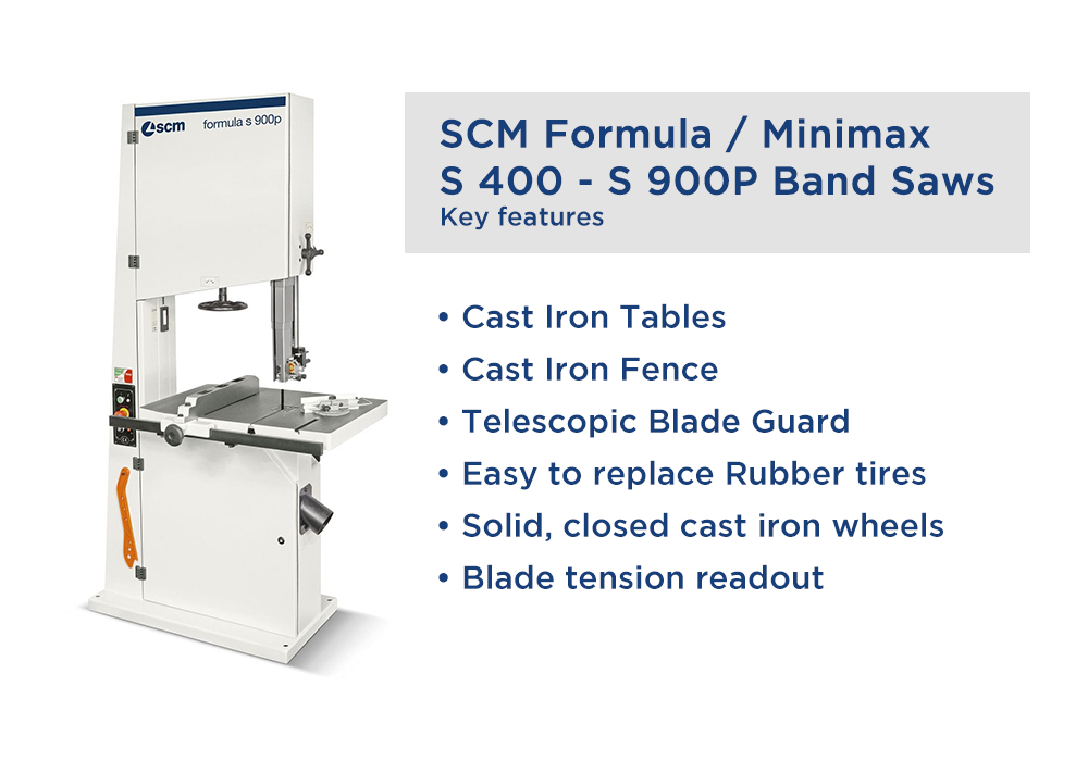 SCM Band Saws Key Features