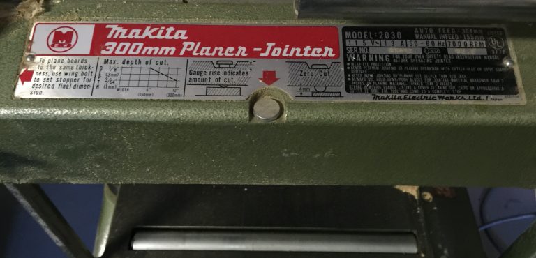 Makita 2030 Jointer Planer Specs