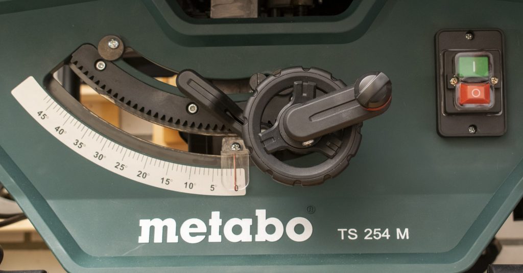 Metabo TS 254 M Table Saw Height Adjustment and On Off Switch