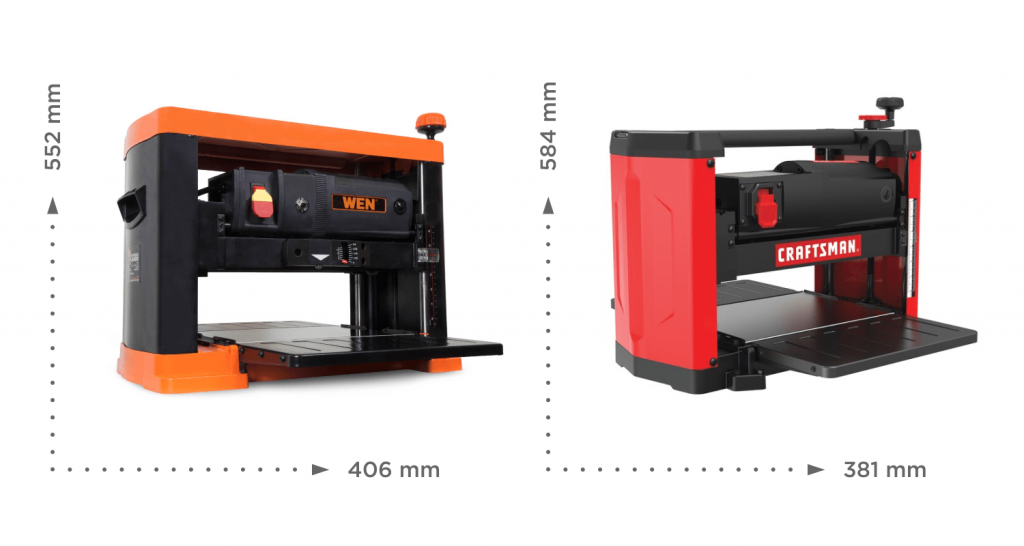 WEN vs Craftsman Size Comparison Graph